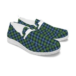 ScotsTee Shop Scottish McNeil of Barra Ancient Tartan Plaid Canvas Loafer Shoes