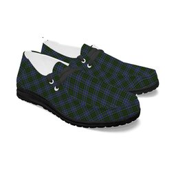 ScotsTee Shop Scottish McMillan Hunting Tartan Plaid Canvas Loafer Shoes