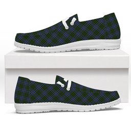 ScotsTee Shop Scottish McMillan Hunting Tartan Plaid Canvas Loafer Shoes