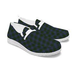 ScotsTee Shop Scottish McMillan Hunting Tartan Plaid Canvas Loafer Shoes