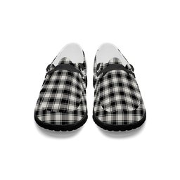ScotsTee Shop Scottish McPhee B&W Modern Tartan Plaid Canvas Loafer Shoes
