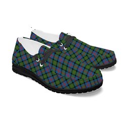 ScotsTee Shop Scottish McLennan Ancient Tartan Plaid Canvas Loafer Shoes