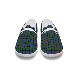 ScotsTee Shop Scottish McLennan Ancient Tartan Plaid Canvas Loafer Shoes