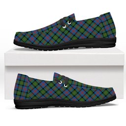 ScotsTee Shop Scottish McLennan Ancient Tartan Plaid Canvas Loafer Shoes