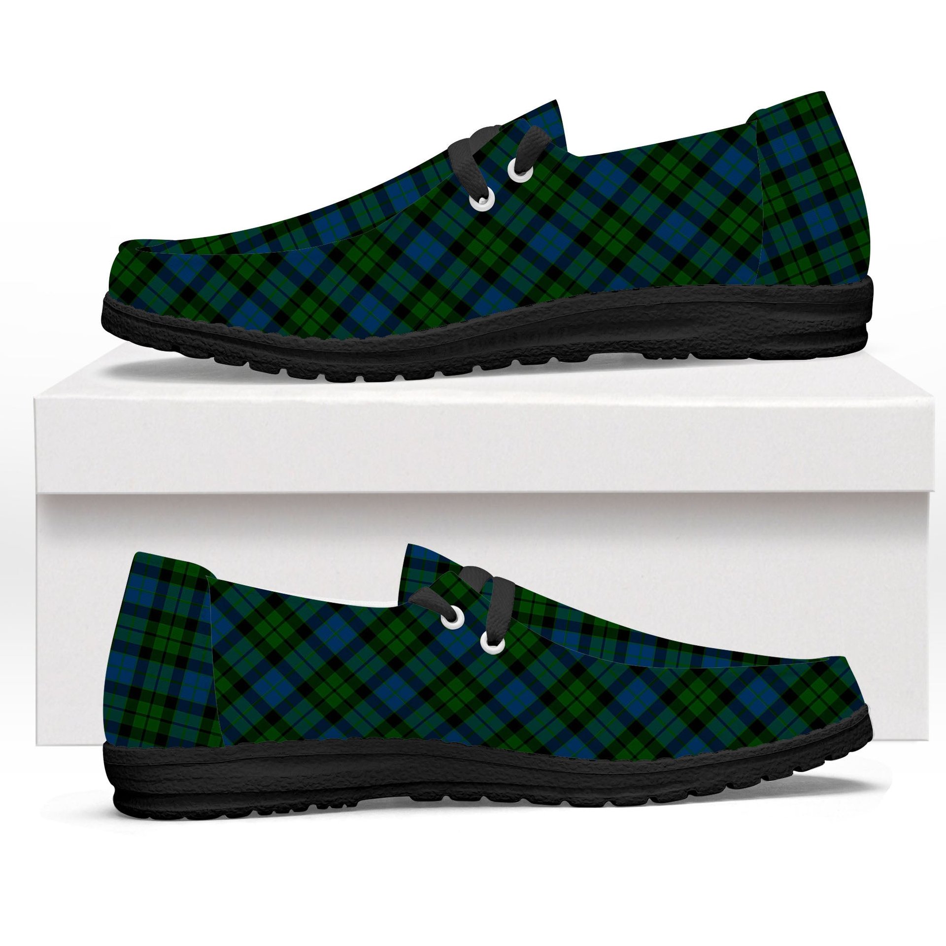 ScotsTee Shop Scottish McKie Tartan Plaid Canvas Loafer Shoes