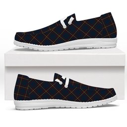 ScotsTee Shop Scottish McLaine of Lochbuie Hunting Tartan Plaid Canvas Loafer Shoes