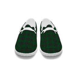 ScotsTee Shop Scottish McLean of Duart Hunting Tartan Plaid Canvas Loafer Shoes