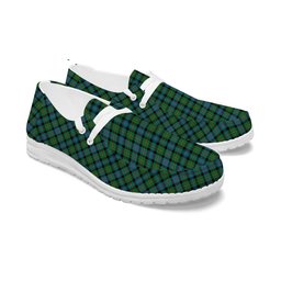 ScotsTee Shop Scottish McLeod of Skye Ancient Tartan Plaid Canvas Loafer Shoes