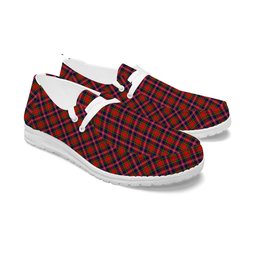 ScotsTee Shop Scottish McPherson Modern Tartan Plaid Canvas Loafer Shoes
