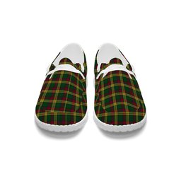 ScotsTee Shop Scottish McMillan Ancient Tartan Plaid Canvas Loafer Shoes