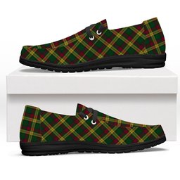 ScotsTee Shop Scottish McMillan Ancient Tartan Plaid Canvas Loafer Shoes