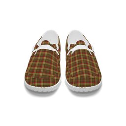 ScotsTee Shop Scottish McMillan Old Weathered Tartan Plaid Canvas Loafer Shoes