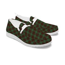 ScotsTee Shop Scottish McPhee Hunting Modern Tartan Plaid Canvas Loafer Shoes