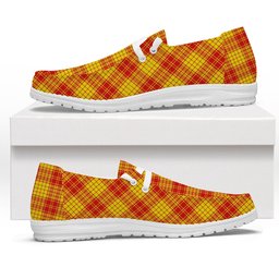 ScotsTee Shop Scottish McMillan Dress Modern Tartan Plaid Canvas Loafer Shoes