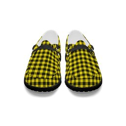 ScotsTee Shop Scottish McLeod of Lewis Modern Tartan Plaid Canvas Loafer Shoes
