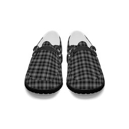 ScotsTee Shop Scottish McLean Black and White Tartan Plaid Canvas Loafer Shoes