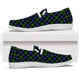 ScotsTee Shop Scottish McNeil of Barra Modern Tartan Plaid Canvas Loafer Shoes