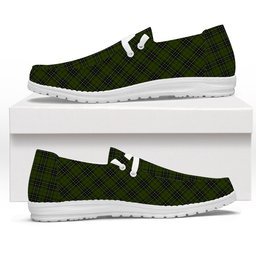 ScotsTee Shop Scottish McLean Hunting Tartan Plaid Canvas Loafer Shoes