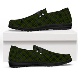 ScotsTee Shop Scottish McLean Hunting Tartan Plaid Canvas Loafer Shoes