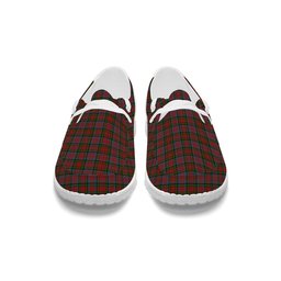 ScotsTee Shop Scottish McPherson Ancient Tartan Plaid Canvas Loafer Shoes