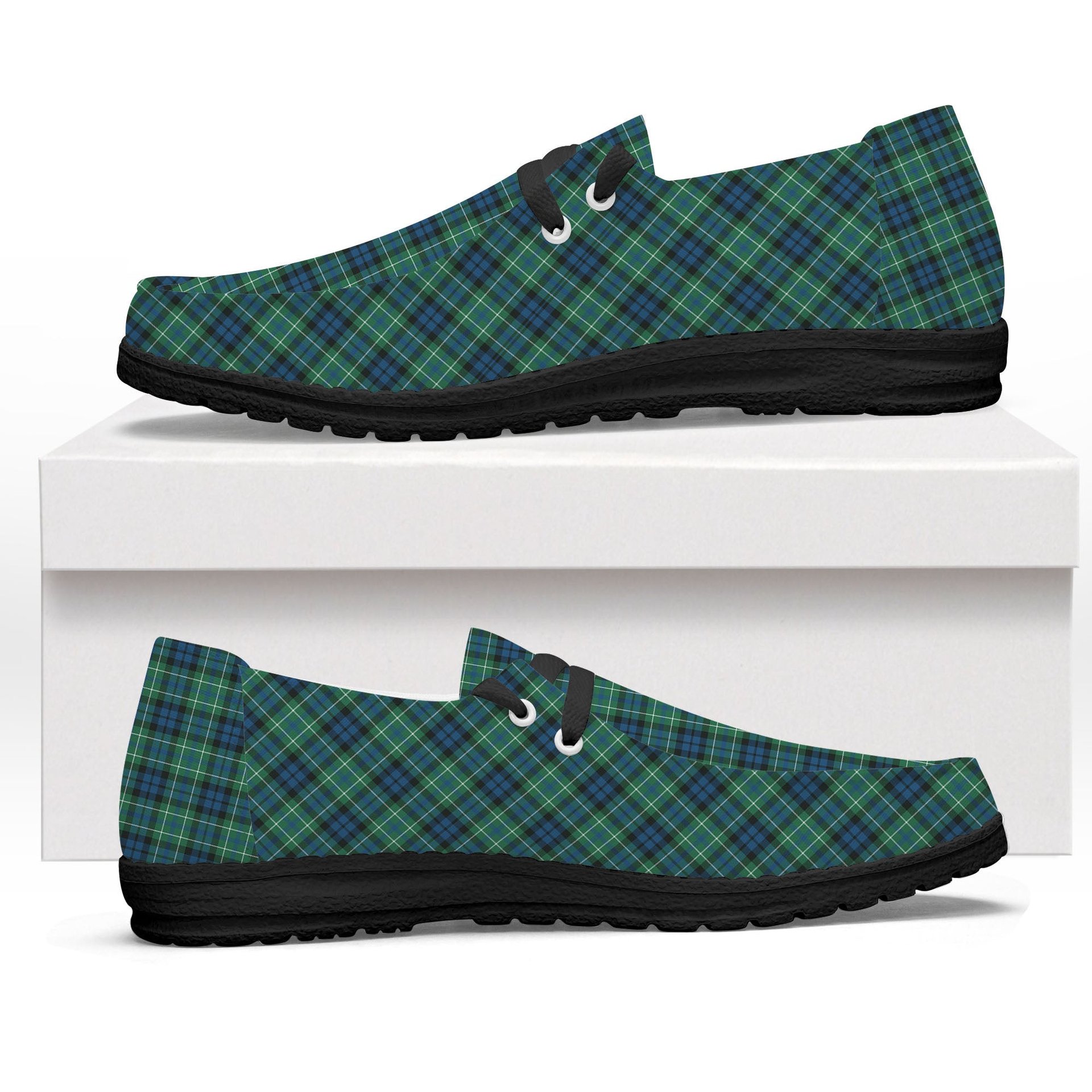 ScotsTee Shop Scottish McNeil of Colonsay Ancient Tartan Plaid Canvas Loafer Shoes