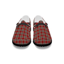 ScotsTee Shop Scottish McLean of Duart Dress Red Tartan Plaid Canvas Loafer Shoes