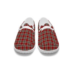 ScotsTee Shop Scottish McLean of Duart Dress Red Tartan Plaid Canvas Loafer Shoes