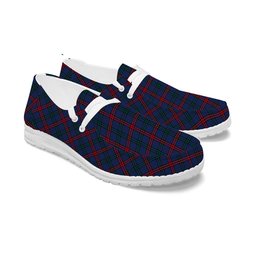 ScotsTee Shop Scottish Montgomery of Ayrshire Modern Tartan Plaid Canvas Loafer Shoes