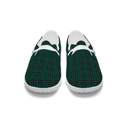 ScotsTee Shop Scottish McLean of Duart Hunting Modern Tartan Plaid Canvas Loafer Shoes