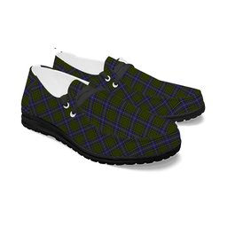 ScotsTee Shop Scottish McMillan Hunting Modern Tartan Plaid Canvas Loafer Shoes