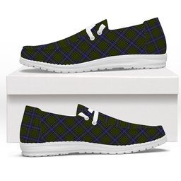 ScotsTee Shop Scottish McMillan Hunting Modern Tartan Plaid Canvas Loafer Shoes