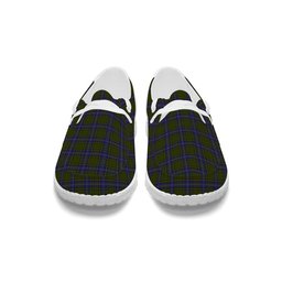 ScotsTee Shop Scottish McMillan Hunting Modern Tartan Plaid Canvas Loafer Shoes