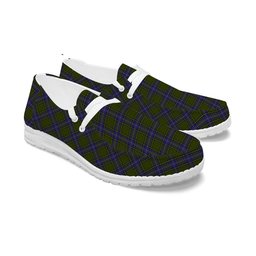 ScotsTee Shop Scottish McMillan Hunting Modern Tartan Plaid Canvas Loafer Shoes