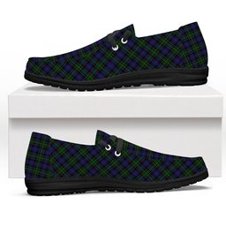 ScotsTee Shop Scottish Mowat Clans Originaux Tartan Plaid Canvas Loafer Shoes