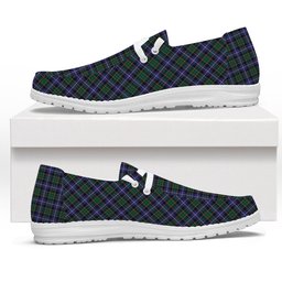 ScotsTee Shop Scottish McRae Hunting Modern Tartan Plaid Canvas Loafer Shoes