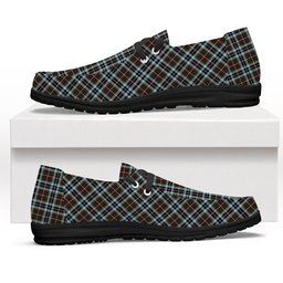 ScotsTee Shop Scottish McThomas Hunting Modern Tartan Plaid Canvas Loafer Shoes