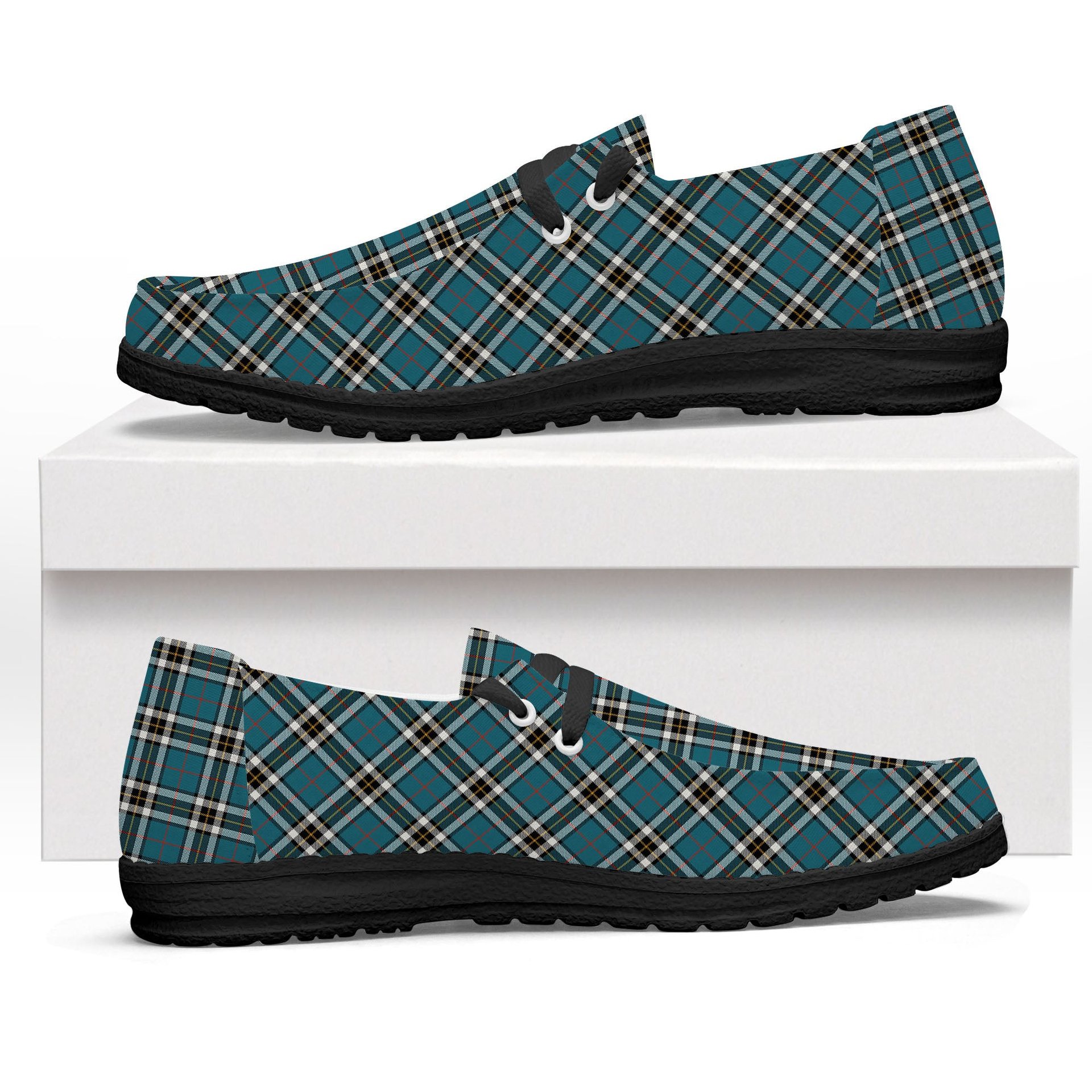 ScotsTee Shop Scottish McTavish Dress Ancient Tartan Plaid Canvas Loafer Shoes