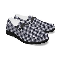 ScotsTee Shop Scottish McRae Dress Modern Tartan Plaid Canvas Loafer Shoes