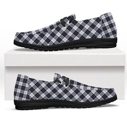 ScotsTee Shop Scottish McRae Dress Modern Tartan Plaid Canvas Loafer Shoes