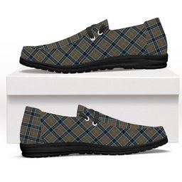 ScotsTee Shop Scottish McTavish Hunting Ancient Tartan Plaid Canvas Loafer Shoes