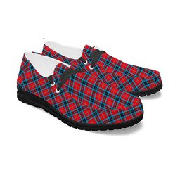 ScotsTee Shop Scottish McTavish Modern Tartan Plaid Canvas Loafer Shoes