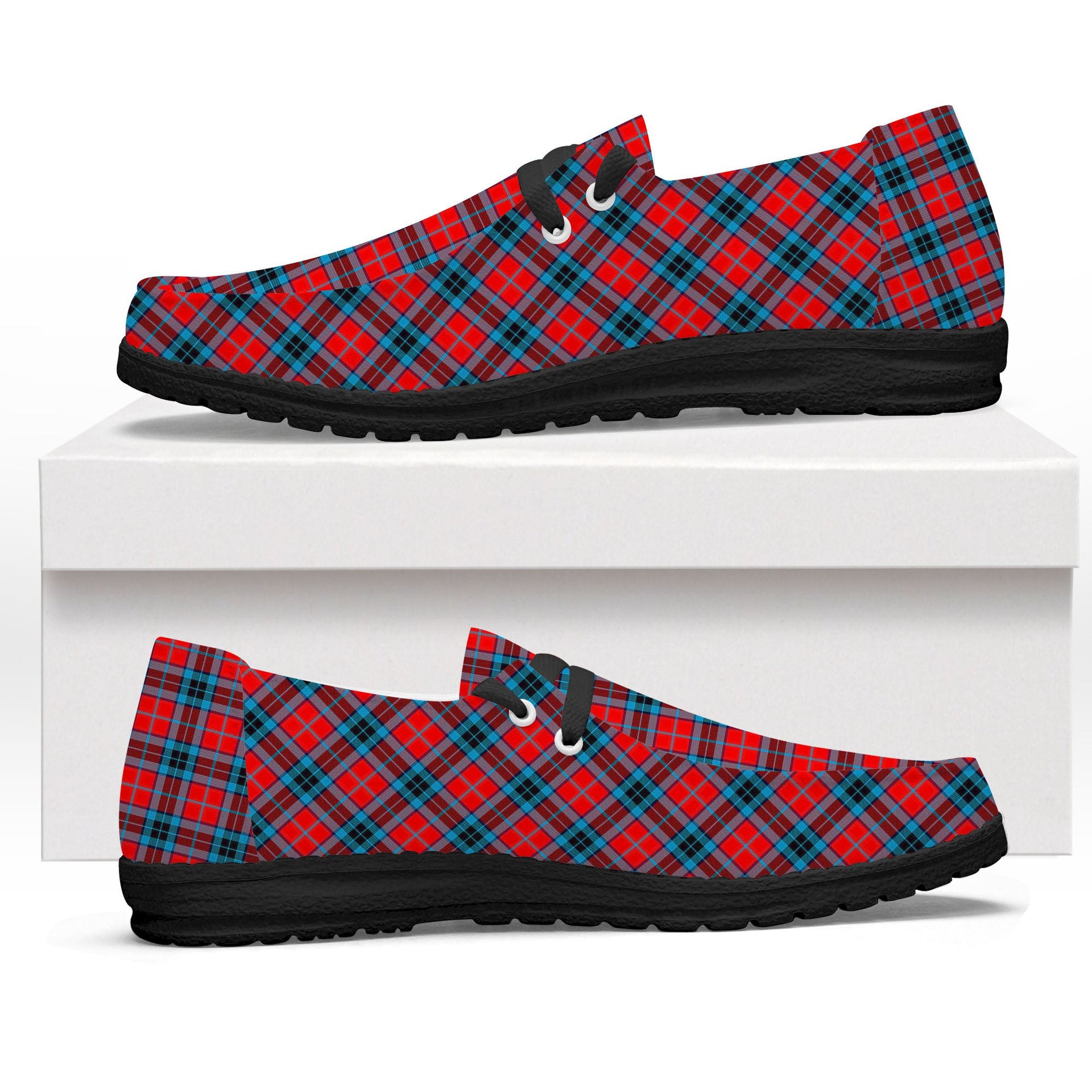 ScotsTee Shop Scottish McTavish Modern Tartan Plaid Canvas Loafer Shoes