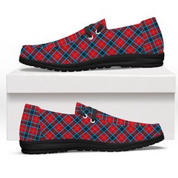 ScotsTee Shop Scottish McTavish Modern Tartan Plaid Canvas Loafer Shoes
