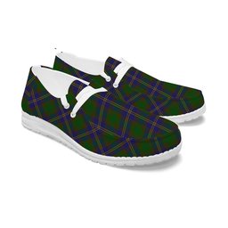 ScotsTee Shop Scottish Strang of Balkaskie Tartan Plaid Canvas Loafer Shoes