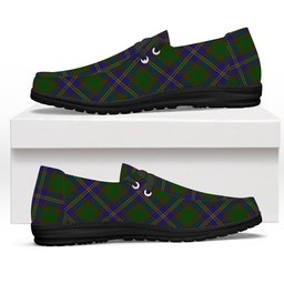 ScotsTee Shop Scottish Strang of Balkaskie Tartan Plaid Canvas Loafer Shoes