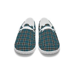 ScotsTee Shop Scottish Thompson Dress Blue Ancient Tartan Plaid Canvas Loafer Shoes