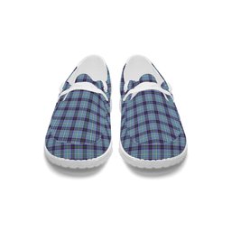 ScotsTee Shop Scottish Texas Bluebonnet Tartan Plaid Canvas Loafer Shoes