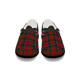 ScotsTee Shop Scottish Sturrock Blue & Black Tartan Plaid Canvas Loafer Shoes