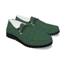 ScotsTee Shop Scottish Strang of Balkaskie Ancient Tartan Plaid Canvas Loafer Shoes