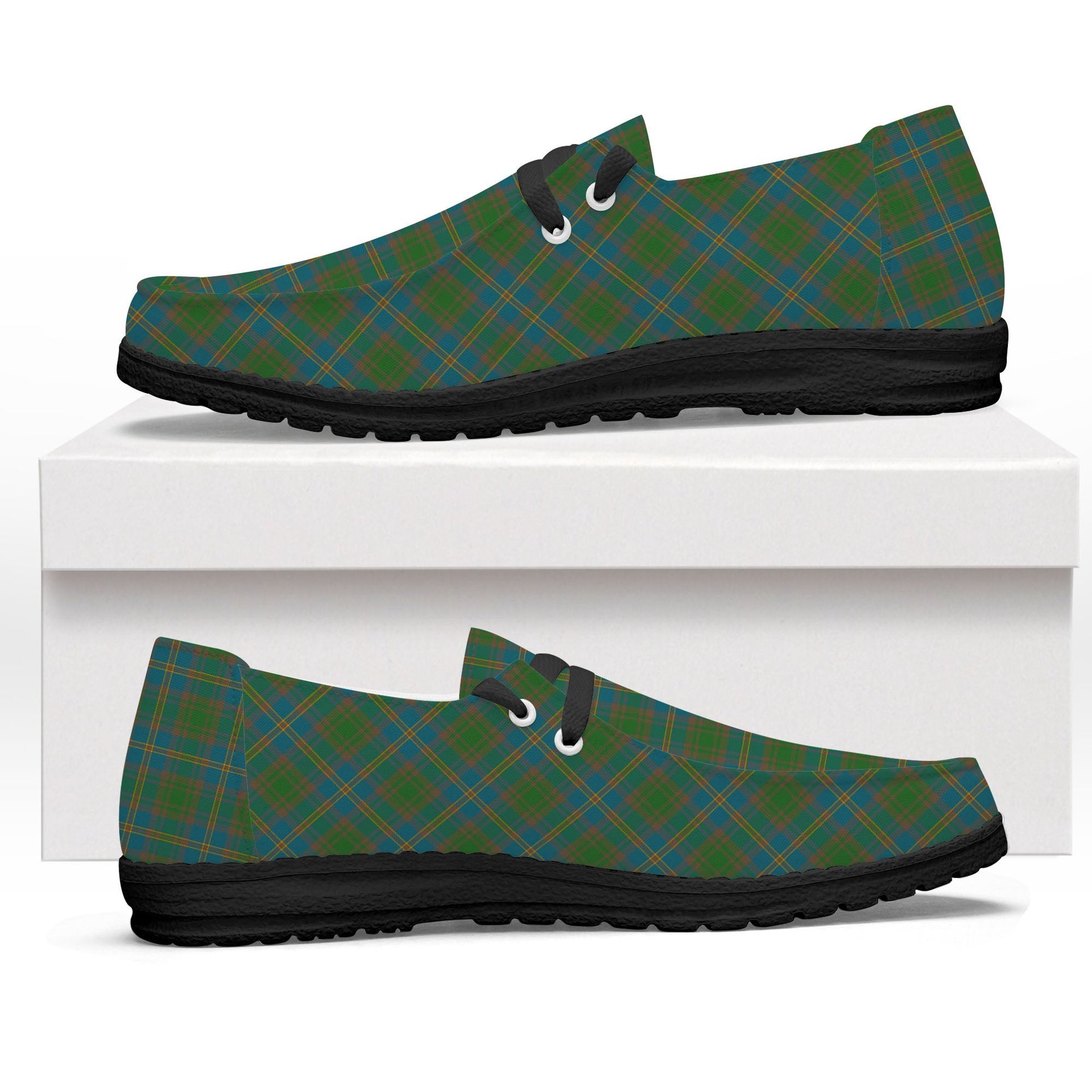 ScotsTee Shop Scottish Strang of Balkaskie Ancient Tartan Plaid Canvas Loafer Shoes